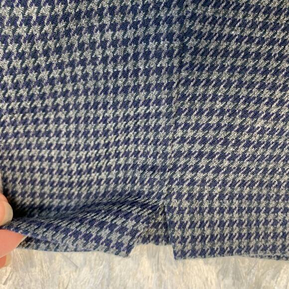 Casual Corner Blue Gray Houndstooth Wool Trousers XS 26" waist - Picture 7 of 7